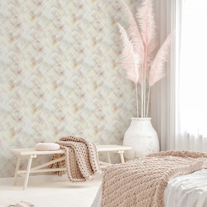 Vliestapete Streifen Grafisch Geometrisch matt in Grau Beige
