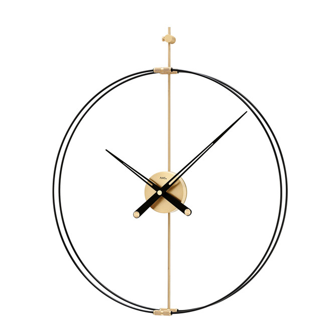 Wanduhr Metall/Carbon-Design