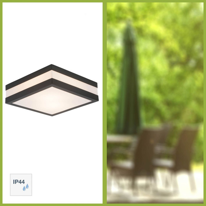 Aussenwandleuchte Leonora, schwarz, 8.5 x 28.5 cm, Metall Aussenbeleuchtung, dimmbar