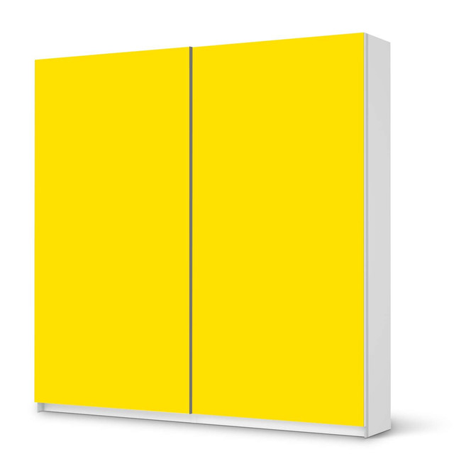Möbel Klebefolie IKEA Pax Schrank 201cm Höhe - Schiebetür - Gelb Dark- Bild 1