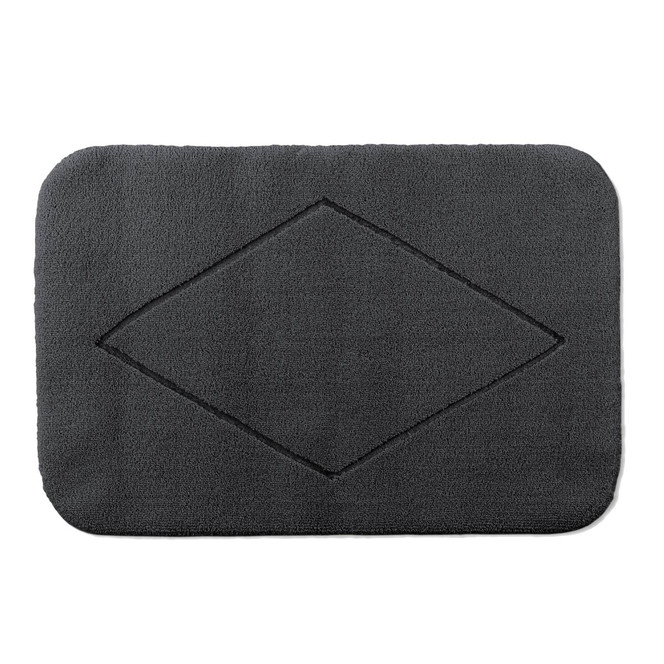 Raute Badteppich Wunschmass in Zinn 02