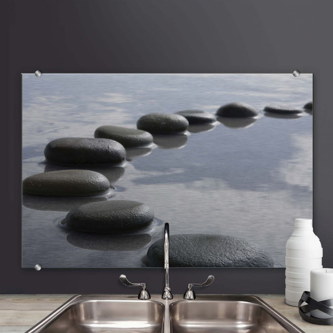 Spritzschutz Steinpfad