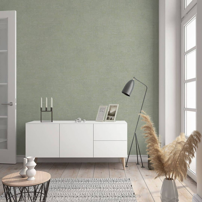 Vliestapete in moderner, feiner Struktur grau, beige Uni