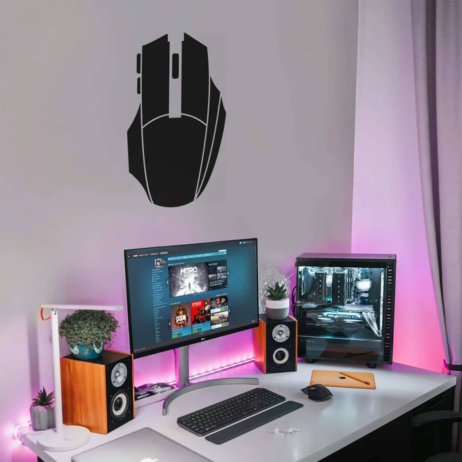 Wandtattoo Gaming Maus
