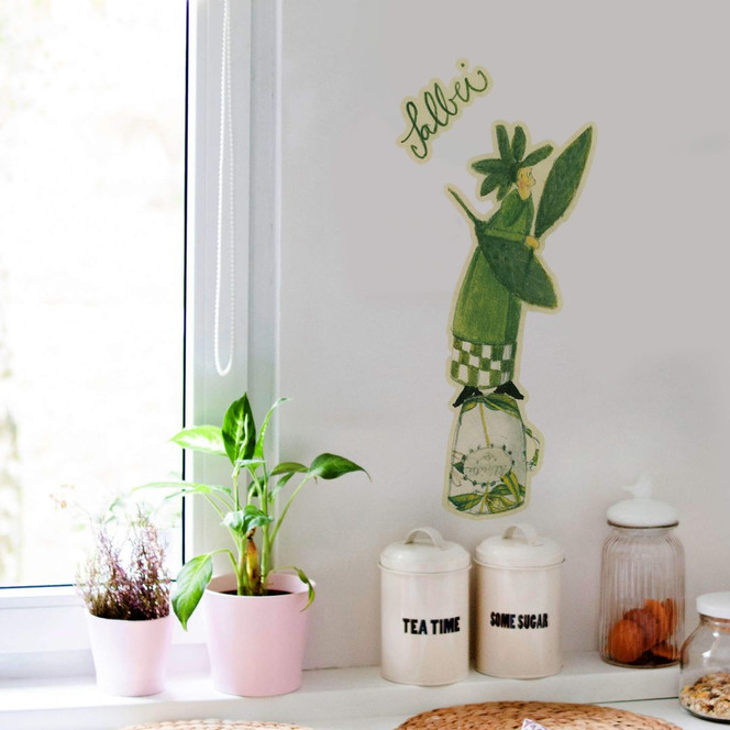 Wandtattoo Leffler - Kräuterfrau Salbei