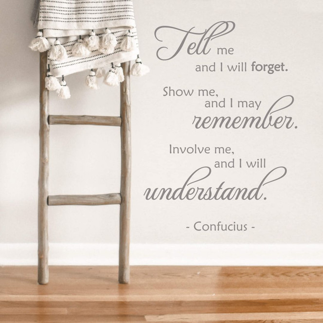 Wandtattoo Tell me... - Confucius