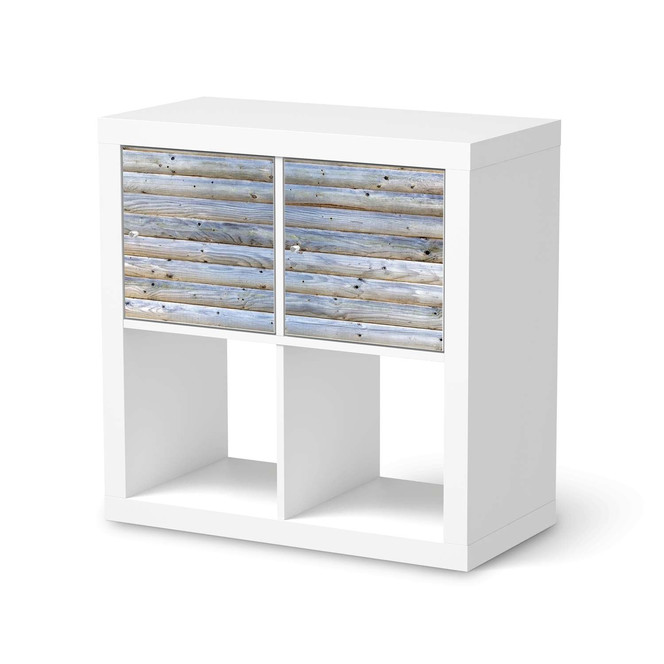 Möbel Klebefolie IKEA Expedit Regal 2 Türen (quer) - Greyhound- Bild 1
