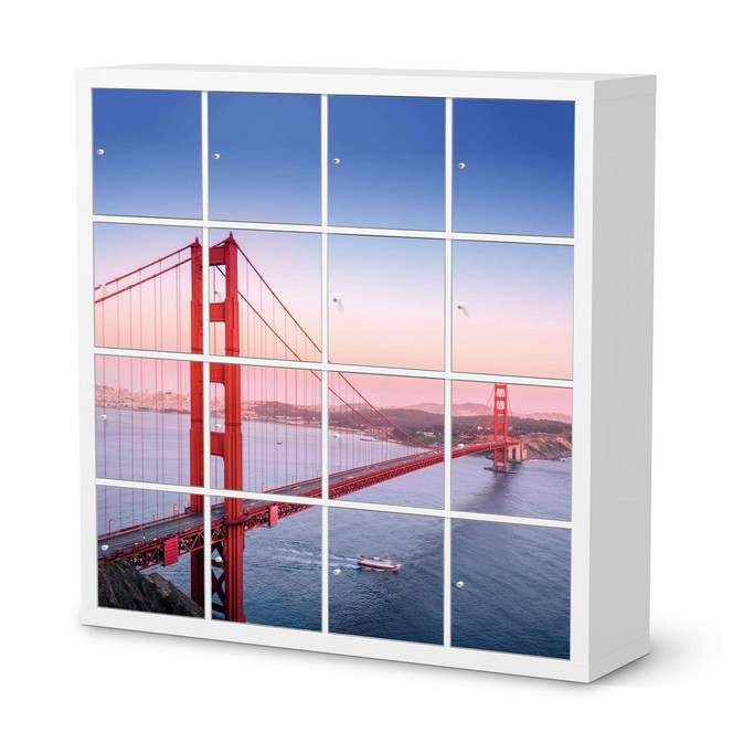 Möbelfolie IKEA Expedit Regal 16 Türen - Golden Gate- Bild 1
