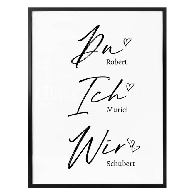 Personalisiertes Poster Du Ich Wir