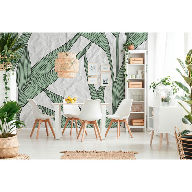 Architects Paper Fototapete Atelier 47 White Paper Leaves Blumen - Bild 1