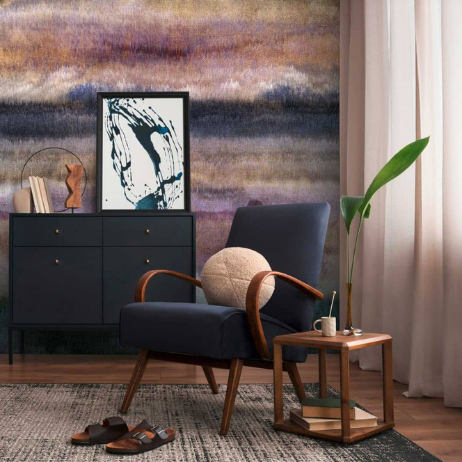 Fototapete Aquarell Bunt - Vliestapete mit Farbverlauf für Wohnzimmer & Schlafzimmer