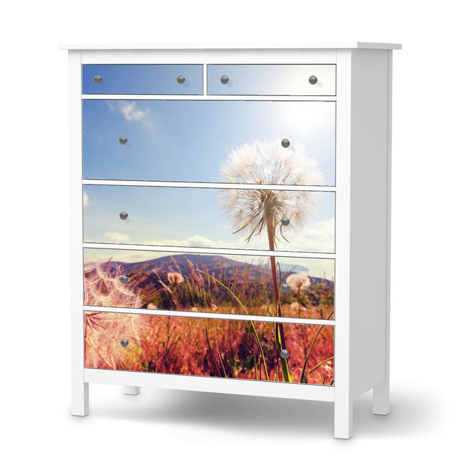 Klebefolie IKEA Hemnes Kommode 6 Schubladen - Dandelion- Bild 1