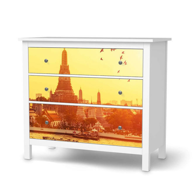 Möbelfolie IKEA Hemnes Kommode 3 Schubladen - Bangkok Sunset- Bild 1