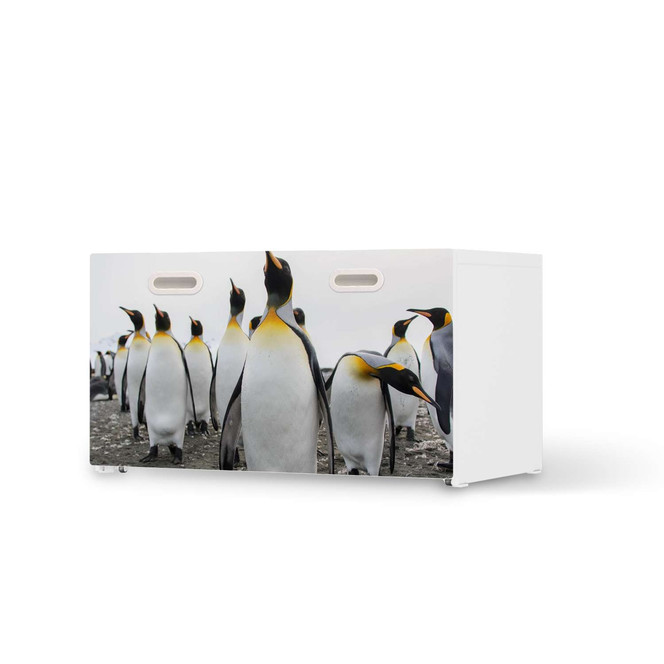 Möbelfolie IKEA Stuva / Fritids Bank mit Kasten - Penguin Family- Bild 1