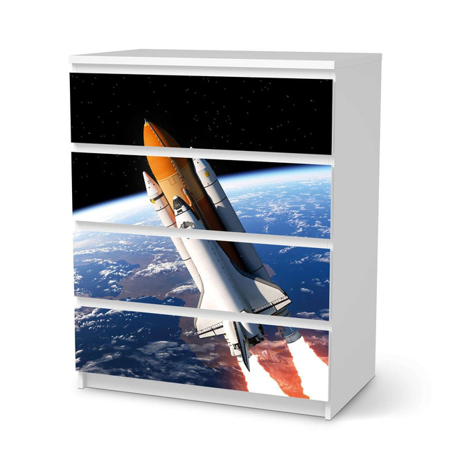 Folie IKEA Malm Kommode 4 Schubladen - Space Traveller- Bild 1
