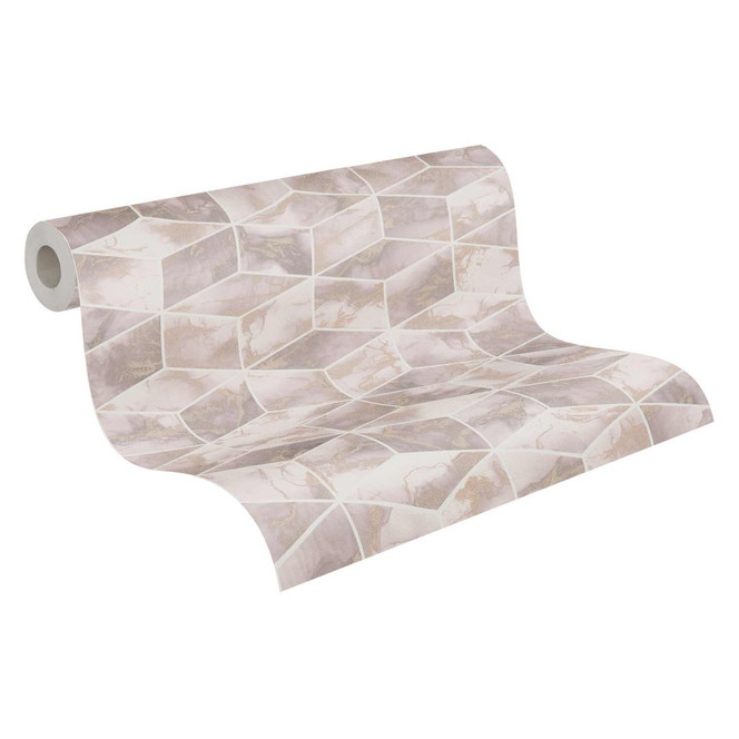 Livingwalls Vliestapete Metropolitan Stories 3D Tapete Marmor Optik Alena St. Petersburg rosa, weiss