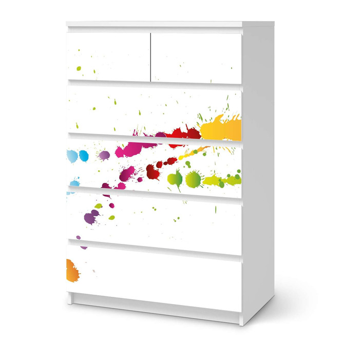 Möbel Klebefolie IKEA Malm Kommode 6 Schubladen (hoch) - Splash 2- Bild 1