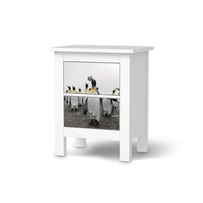 Möbelfolie IKEA Hemnes Kommode 2 Schubladen - Penguin Family- Bild 1