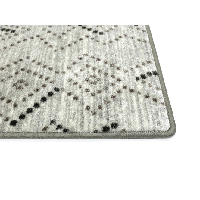 Noah Boho Kettelteppich in Grau