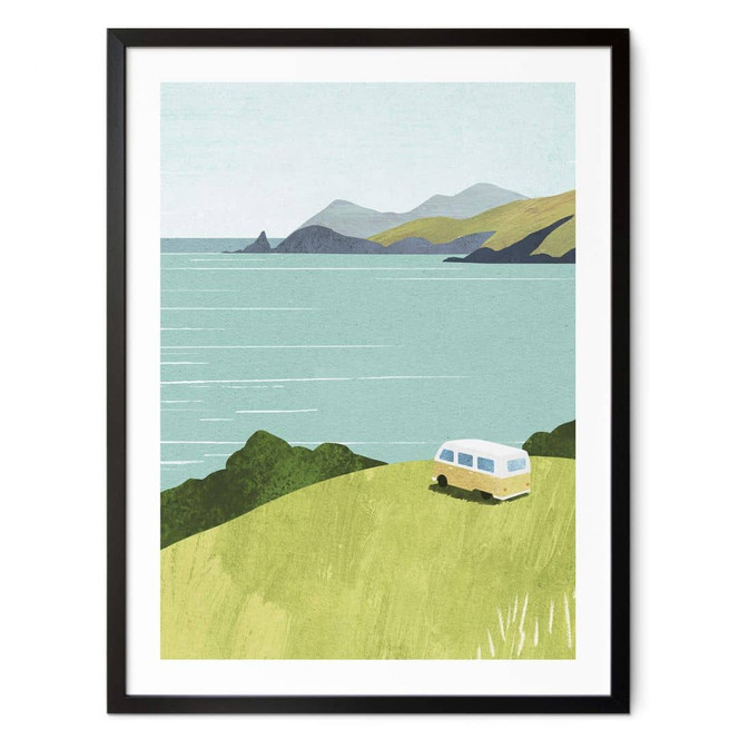 Poster Van Life an der Küste - Reiseposter - Rivers