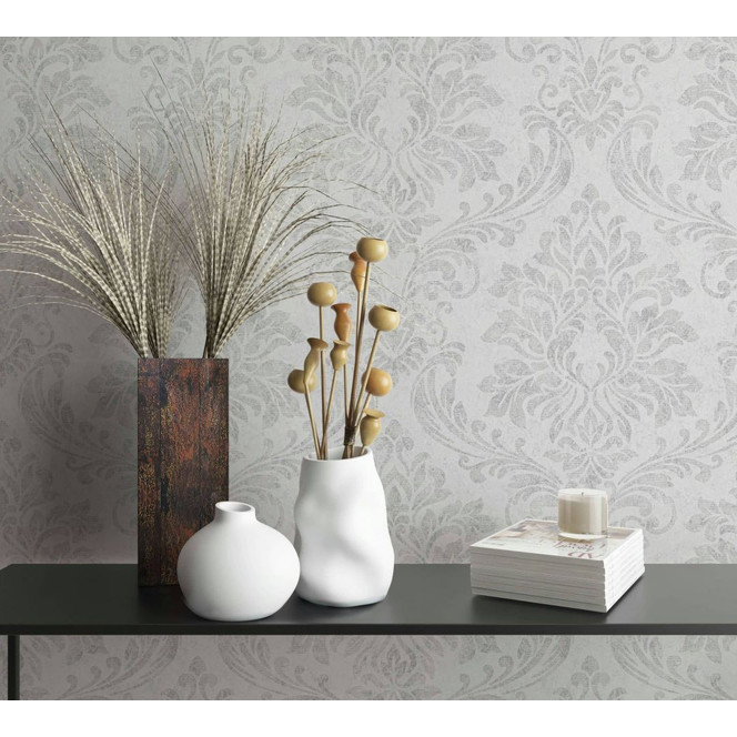 Vliestapete Grau Ornamental für Wohnzimmer Schlafzimmer Büro marburg Tapete