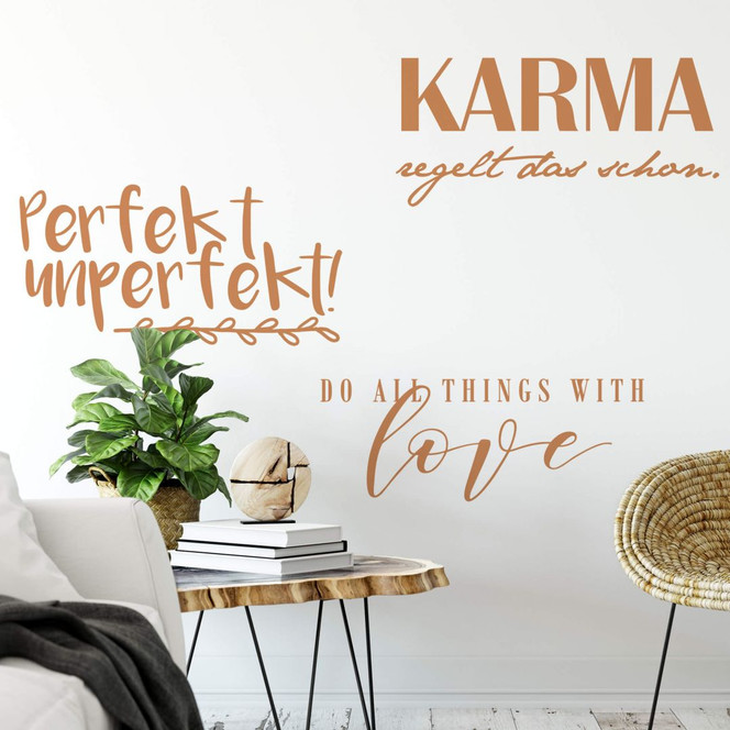 Wandtattoo Spruchbogen diverse Sprüche