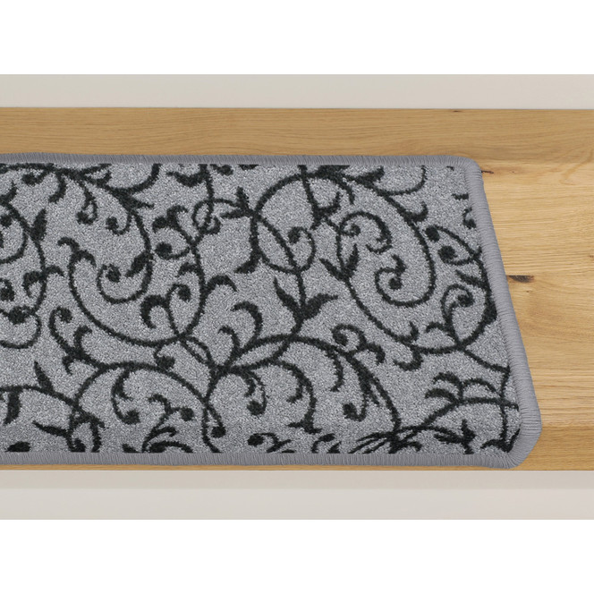 Bijou Home & Office Floral  Stufenmatte Rechteckig Wunschmass in Hellgrau