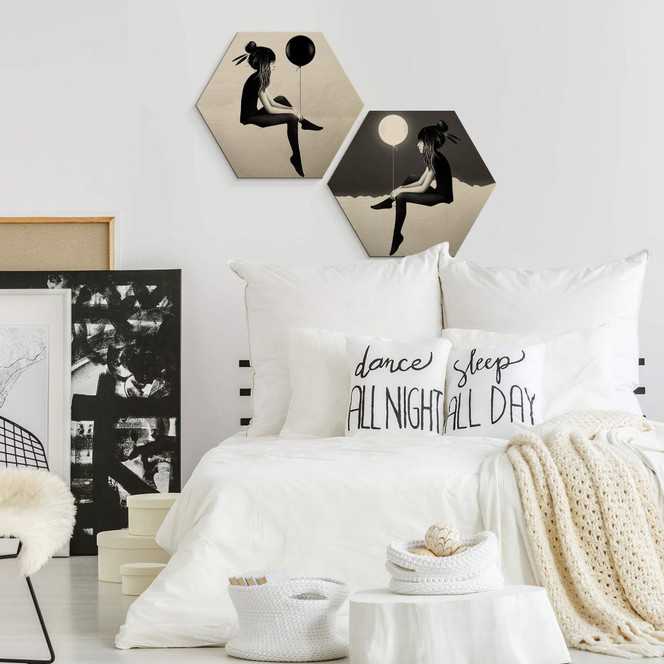 Hexagon - Holz Birke-Furnier - Ireland - No such thing as nothing Duo (2er Set) - Bild 1