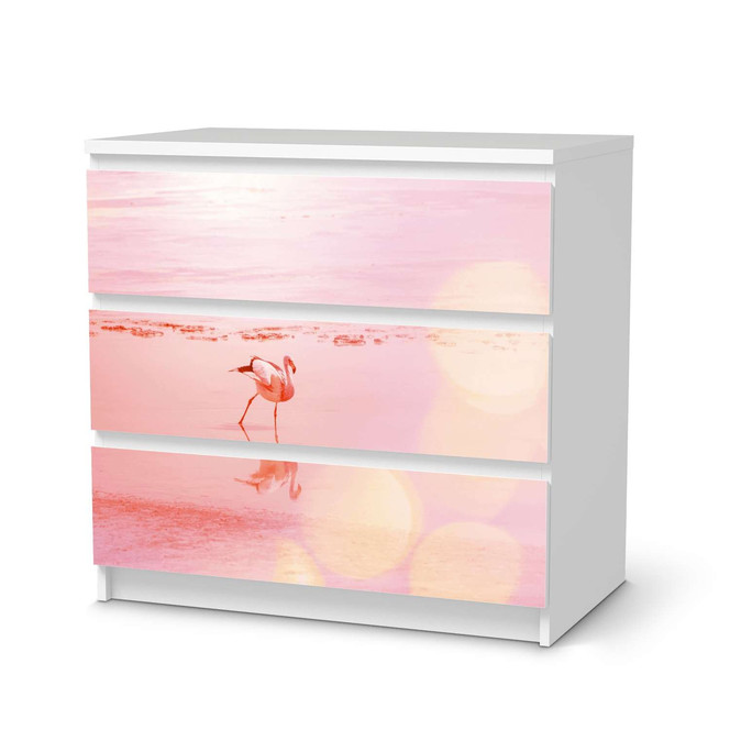 Klebefolie IKEA Malm Kommode 3 Schubladen - Mr. Flamingo- Bild 1