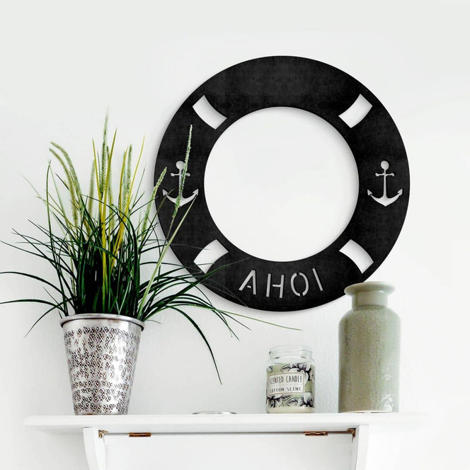 MDF - Holzdeko - Ahoi - Rettungsring