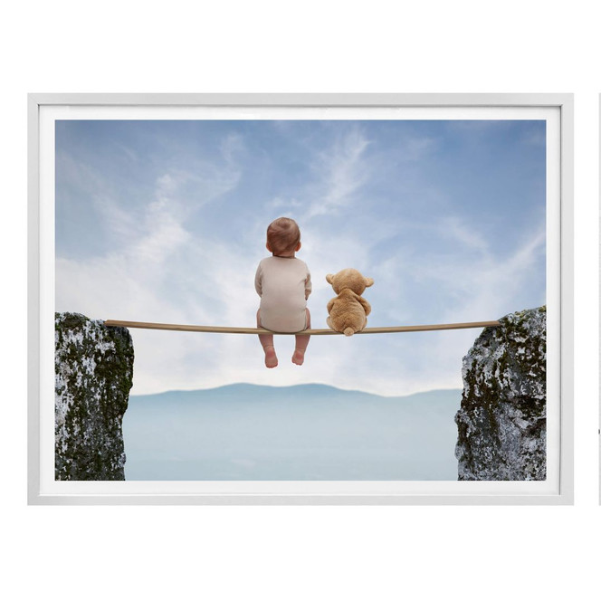 Poster Mit Teddy in den Bergen