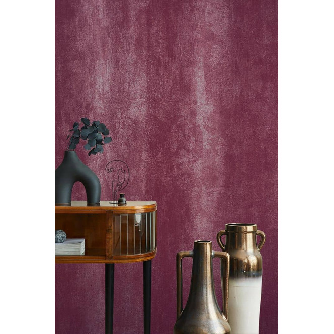 Vliestapete Uni Modern in Rot