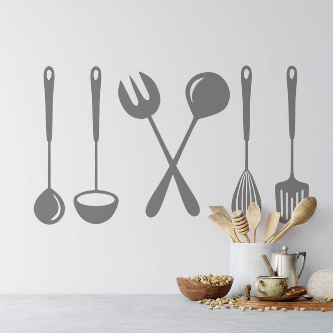 Wandtattoo Kochutensilien