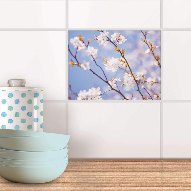Fliesenfolie - Apple Blossoms