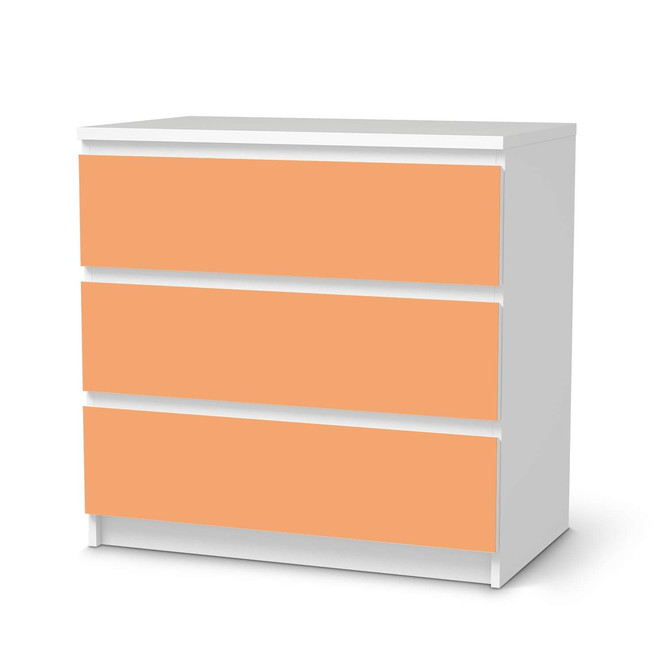 Klebefolie IKEA Malm Kommode 3 Schubladen - Orange Light- Bild 1