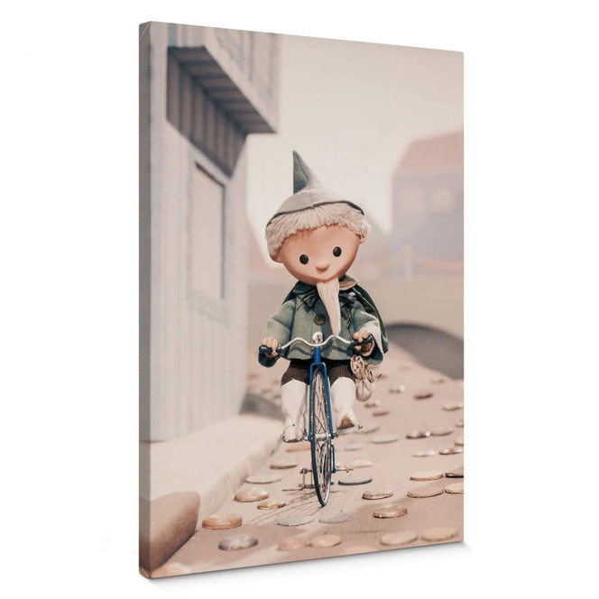 Leinwandbild Unser Sandmännchen - Sandmann fährt Fahrrad