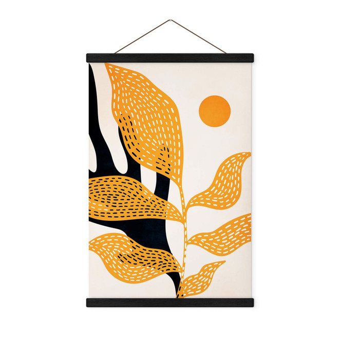 Stoffbild Abstrakte Pflanze im van Gogh-Stil - Kubistika