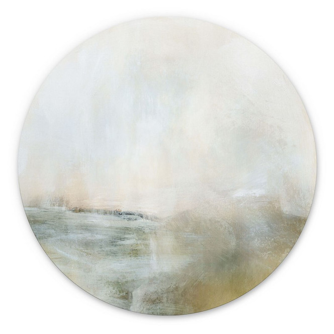 Wandbild Golden Abstrakt - Hobday - Alu-Dibond - Rund