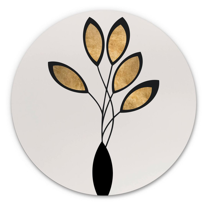 Alu-Dibond Kubistika - Cinco - Rund