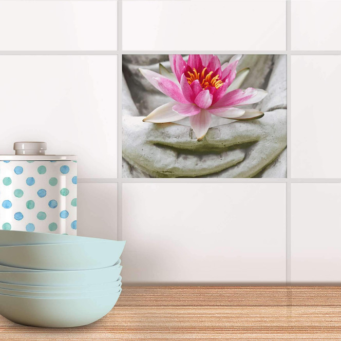 Fliesenfolie - Flower Buddha