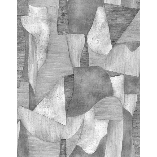 Fototapete Wandtapete mit Motiv Geometrische Komposition in Grau mit feiner Struktur 3.4 x 2.65 m