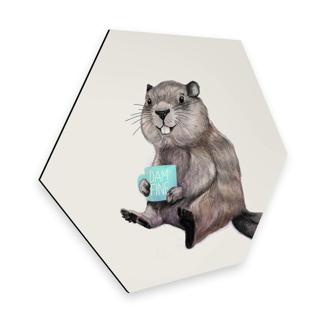 Hexagon - Alu-Dibond Graves - Damn fine Coffee