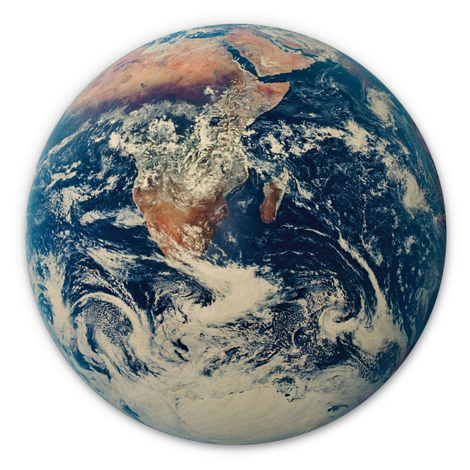 Holzbild - Earth complete - Rund