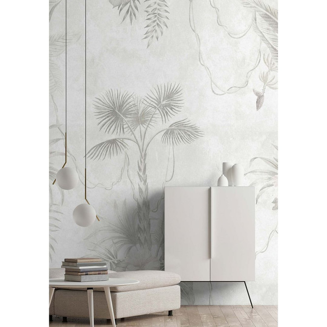 Livingwalls Fototapete Walls by Patel 3 Life In The Trees 4 grau, grün, beige - Bild 1