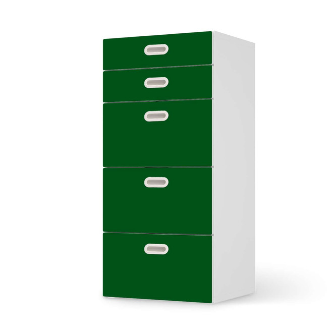 Möbel Klebefolie IKEA Stuva / Fritids Kommode - 5 Schubladen - Grün Dark- Bild 1
