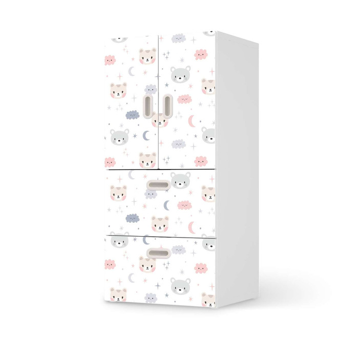 Möbelfolie IKEA Stuva / Fritids - 2 Schubladen und 2 kleine Türen - Sweet Dreams- Bild 1