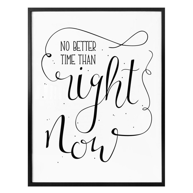 Poster Right now - weiss
