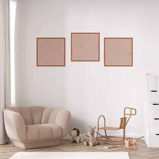 Wandtattoo Geometrische Berge (3er Set)