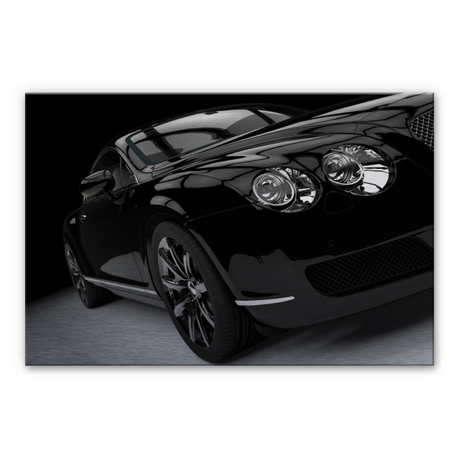 Alu-Dibond Bild Metallic Car Black 02