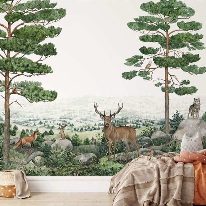 Fototapete Kikki Belle - Tierische Abenteuer im Grünen